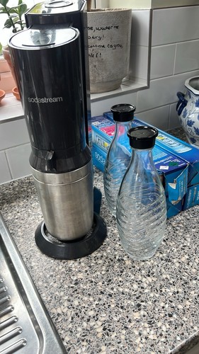 Soda stream used - used, glass